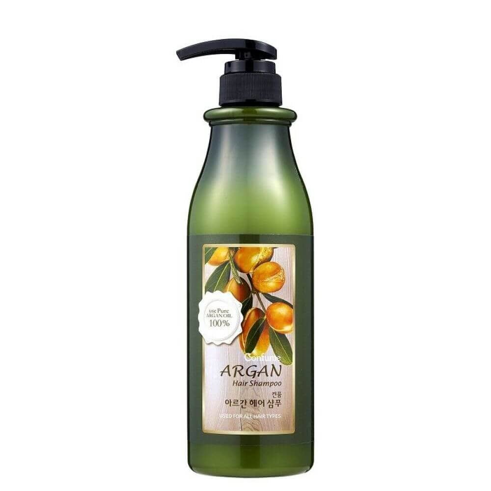 Шампунь Welcos Confume Argan для роста волос, против секущихся кончиков с маслом арганы Shampoo 750 г