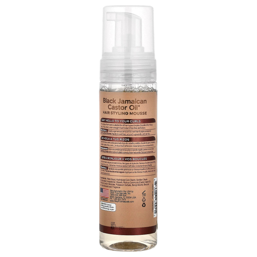 Okay Pure Naturals, Black Jamaican Castor Oil®, мусс для укладки волос, дополнительная фиксация, для вьющихся и волнистых волос, 221 мл (7,5 унции)