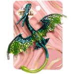 Брошь - оберег «Best Podarok - Зеленый дракон», 4.7*4.7см