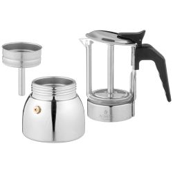 КОФЕВАРКА ГЕЙЗЕРНАЯ "VERRE", 200 МЛ НА 4 ЧАШКИ, ЖАРОСТОЙКОЕ БОРОСИЛИКАТНОЕ СТЕКЛО