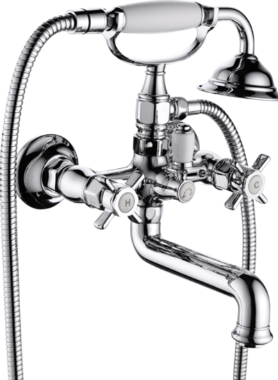 15032 Смеситель 2-ух руч. для ванны корот. "GANZER"  (6/1шт)