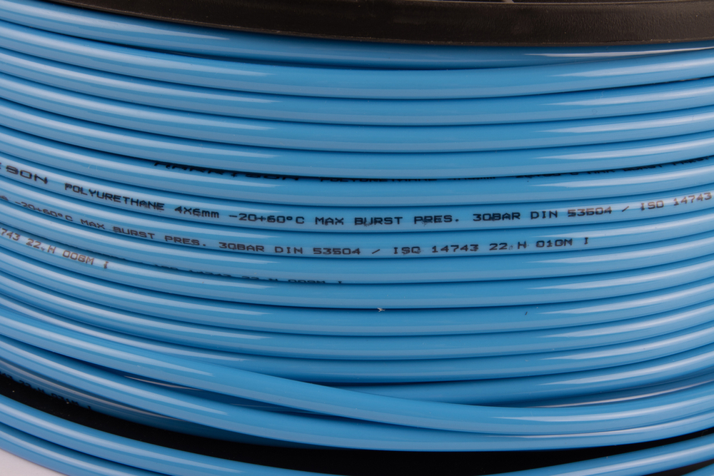 HUS0406-BS Трубка синяя Harrison PU 4х6 мм, длина 200 м