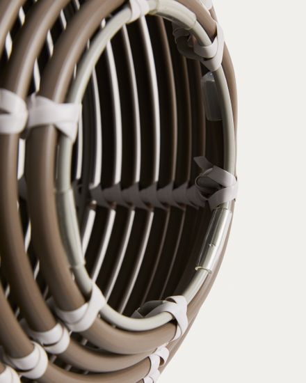 Настольная лампа Garoina на солнечных батареях из искусственного ротанга, 25 см