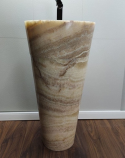 Раковина напольная из оникса Yellow ON-01355 (45*45*90 см)