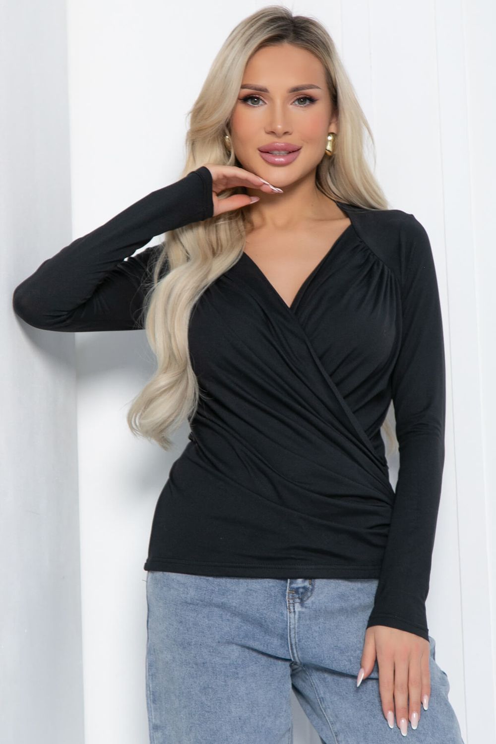 Лонгслив Нежное прикосновение (черный) Б12515-7 LT Collection