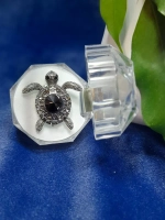 Брошь черепаха серебро античное