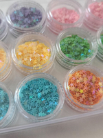 Набор глиттера в баночках "Звездочки"