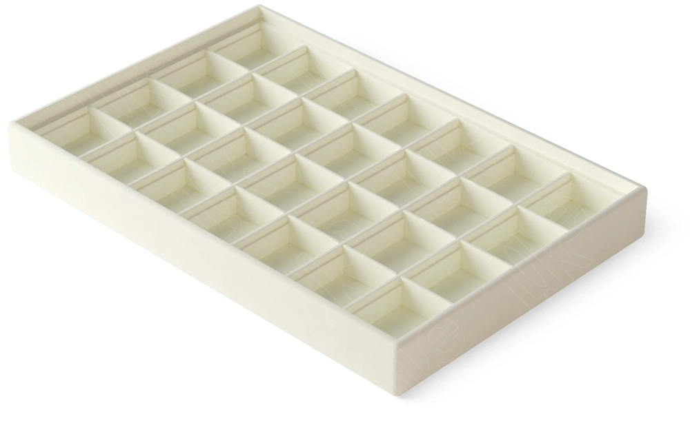 Планшет для украшений Бета Плюс 28 ячеек 41x48 мм слоновая кость