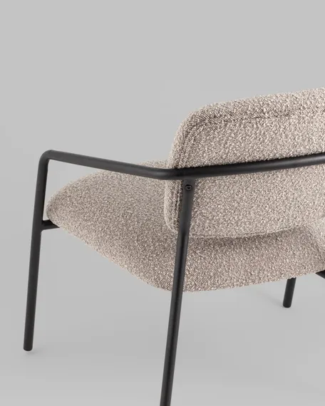 Лаунж-кресло Rooney, серое букле