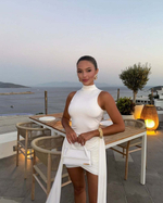 Платье с лоскутками, молочный