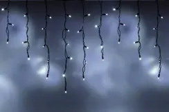 Светодиодная бахрома 108 холодных белых LED ламп, 3*0.6 м., 220В, статика, черный резиновый провод, Teamprof (TPF-i3*0.6-RB/W)