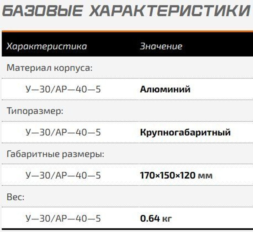 Регуляторы У-30/АР-40-5