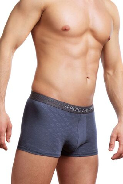 Классические боксеры из ажурного рибана (Размер: XL) (Цвет: темно-синий)