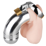 Металлический пояс верности закрытого типа со съемным наконечником (Цвет: серебро)