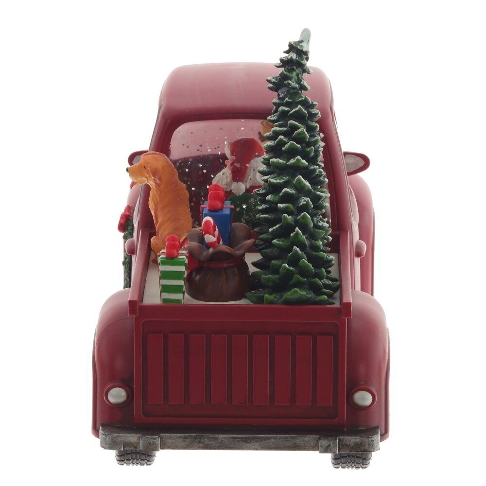 GAEM Изделие декоративное "Дед Мороз на машине" (подсветка, вьюга, AAх3 н/п) L28 W12 H18 см