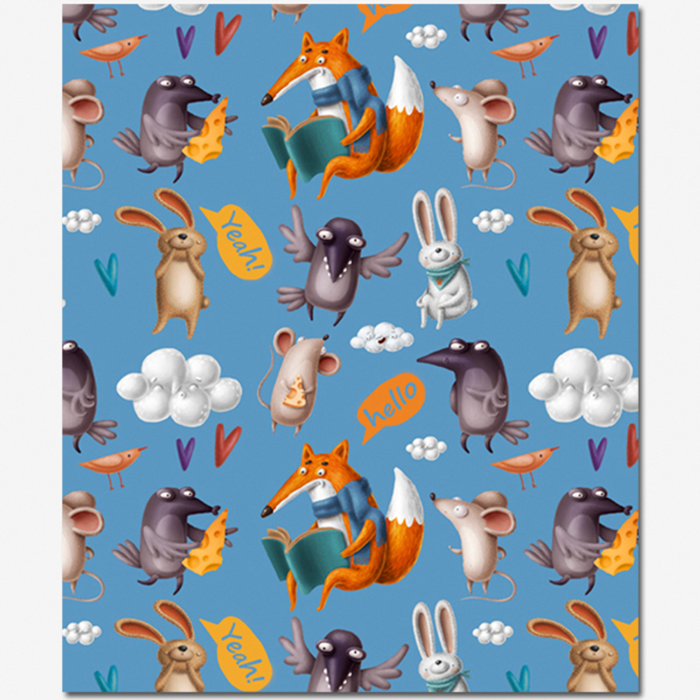 Тетрадь общая 48 листов на скрепке "Fanny Pattern"