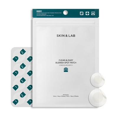 SKIN&LAB  Точечные патчи для проблемной кожи- Clean & Easy Blemish Spot Patch, 54шт