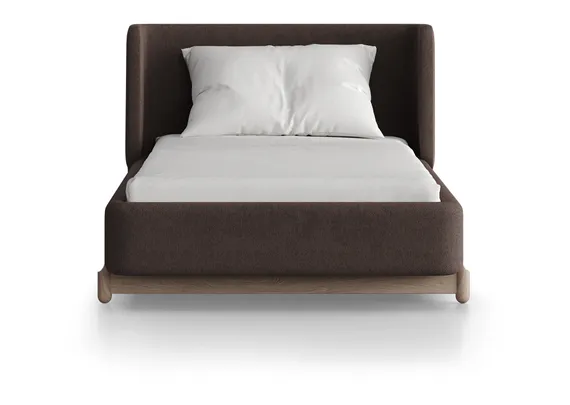 Кровать Basic спальное место 90*200 см (шоколад, твид)