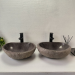 Раковина из речного камня ПАРА! RS-63827 46*39*15 2шт 0126