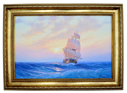 Лузгин А. А. Парусник. Холст, масло. Россия, 2023 г.