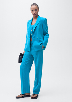 Прямой костюмный блейзер