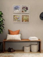 Картины на стену интерьерная на холсте 4 шт, 23*23 см