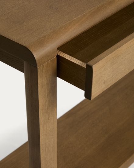 Консоль Arelida из дуба со светло-коричневой отделкой, 112 x 80 см