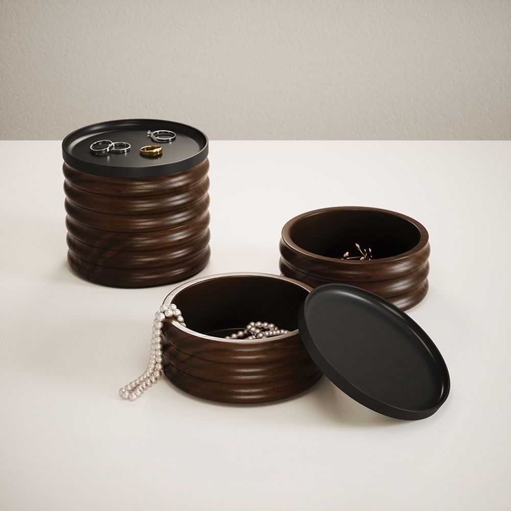 Шкатулка для украшений Tesora, черный орех