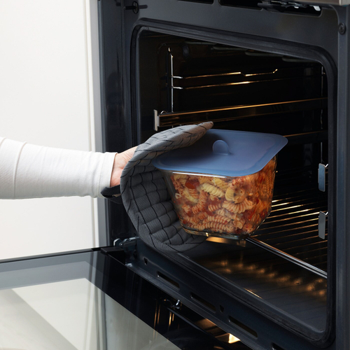 Контейнер пищевой с крышкой IKEA 365+, Стекло, Силикон, 1,2 л