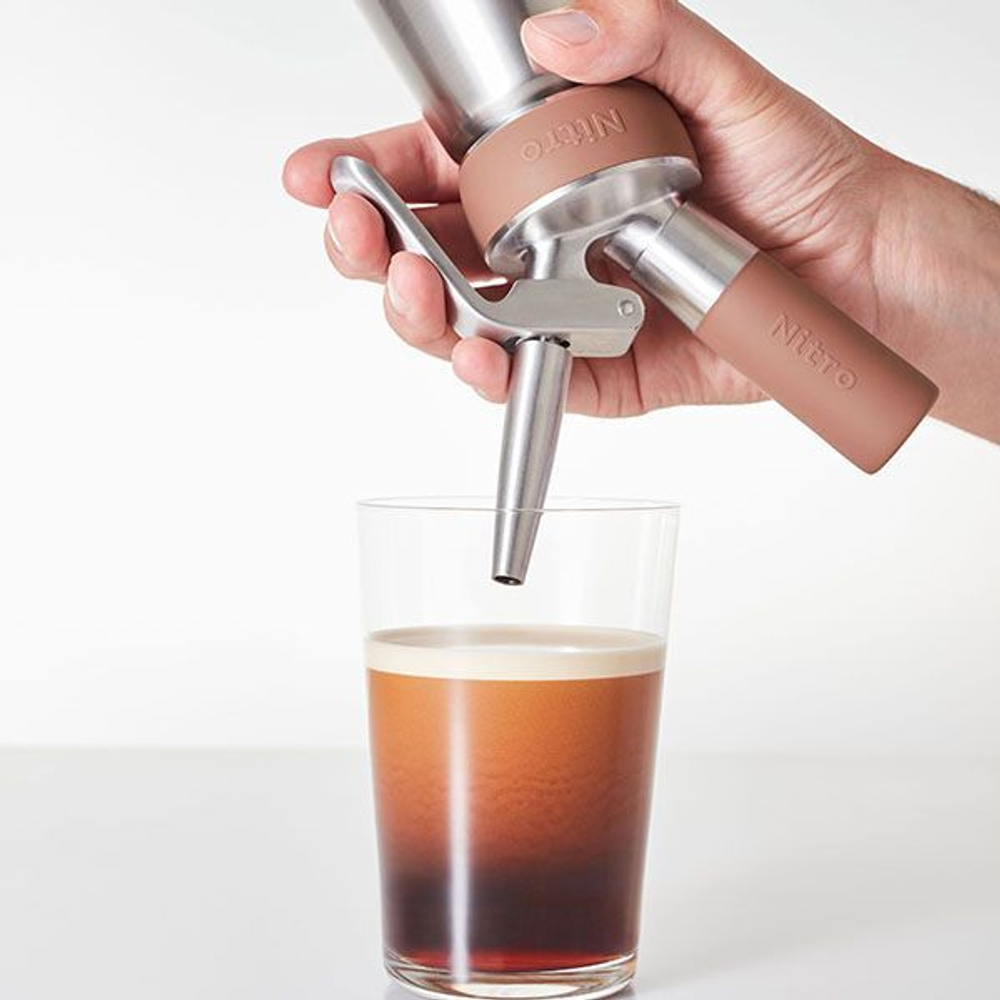 Сифон для нитро-коктейлей;сталь нерж.;1л;металлич. (Цвет: серебристый)