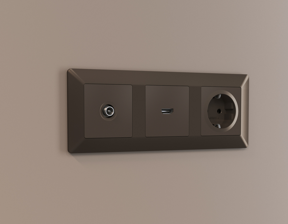 MA644010 Комплект механизма розетки HDMI 2.0 ALFA Темная бронза матовый 40V/500mA 2.0GHz 5-18Gbit/s QUANT (AP6440, VM222)