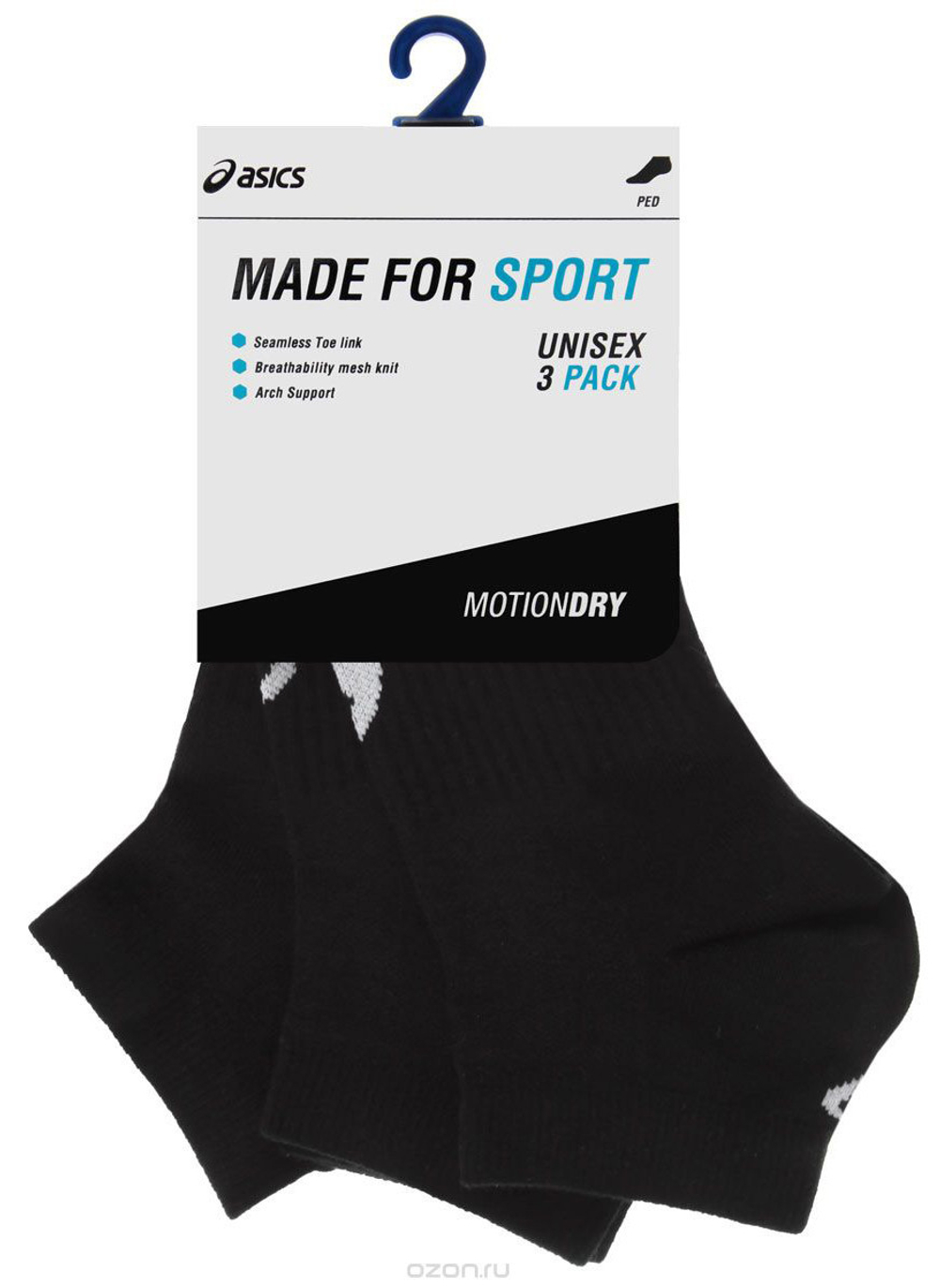 Теннисные носки Asics 3PPK Ped Socks 3P - черный