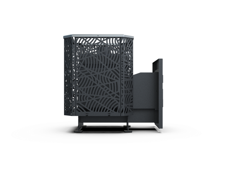 Банная печь Душа- 15 Сетка Модерн стекло 8мм