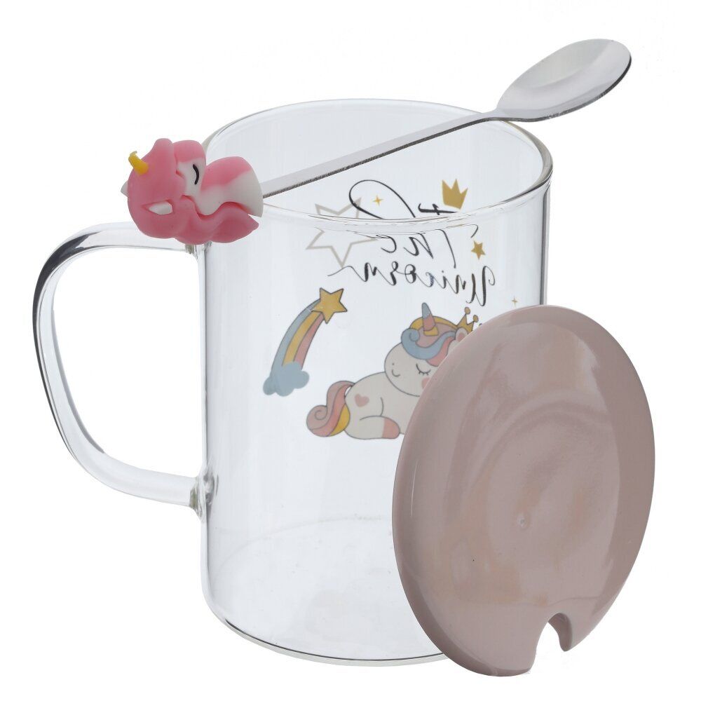 GAEM Кружка с крышкой и ложкой 450 мл, L8 W8 H11 см