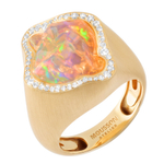 Кольцо с Опалом и Бриллиантами, R0029-36/1