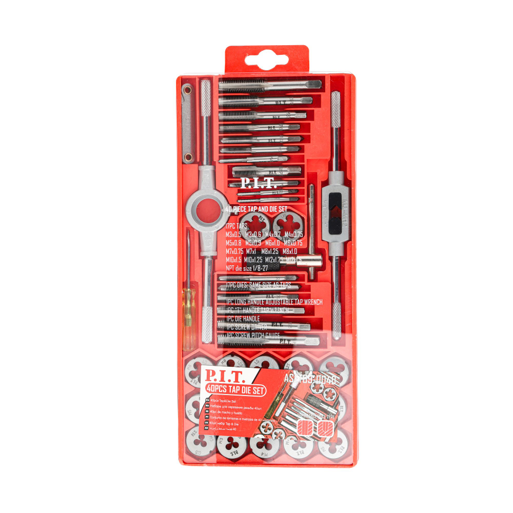 Наборы для нарезания резьбы P.I.T. 40 шт (ASET09-0040)