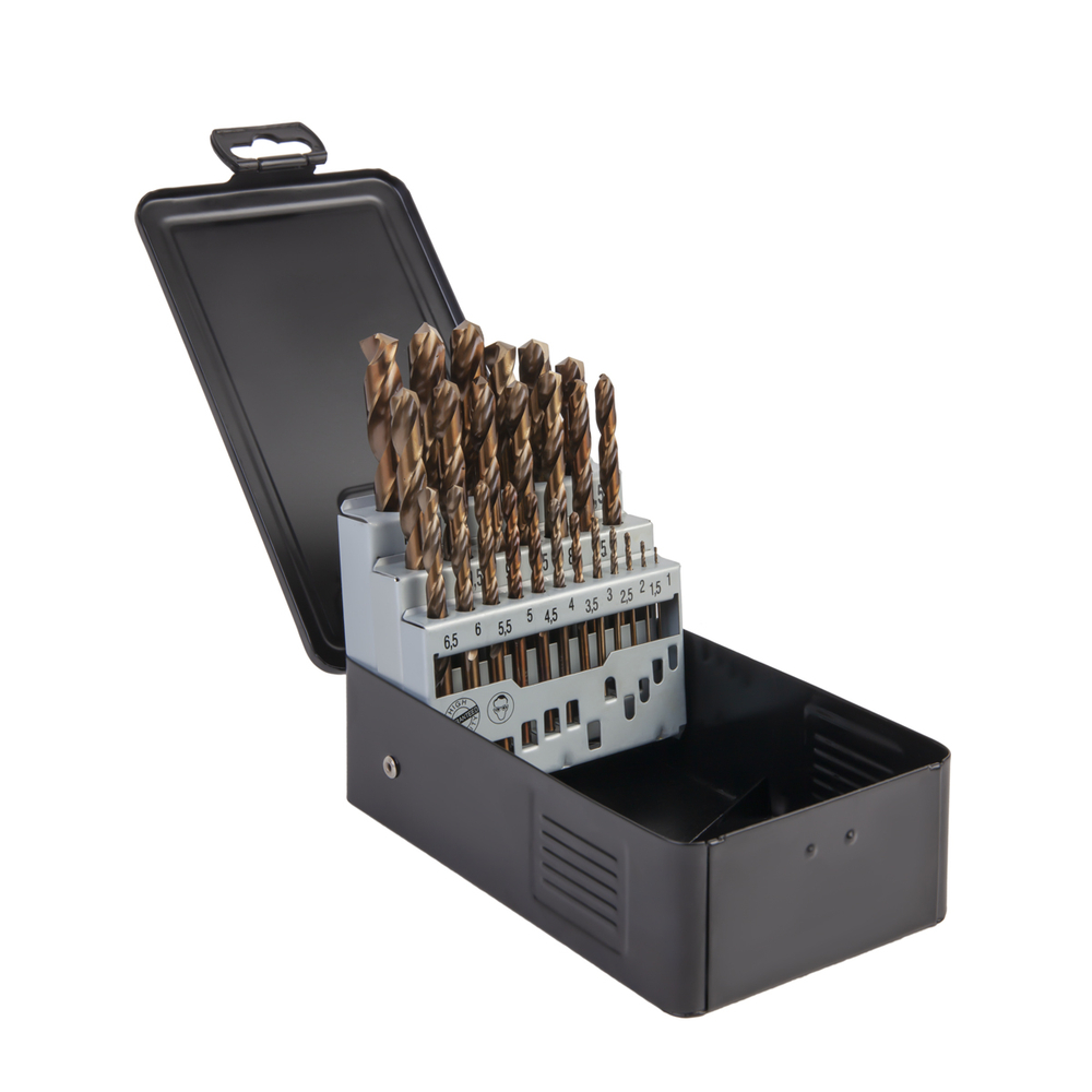 WDK-DC25 Набор сверл по металлу HSS-Co 1-13 мм, 25 предметов