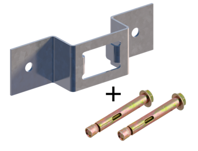 Скоба крепежная К1157 + 2 анкера 10х80