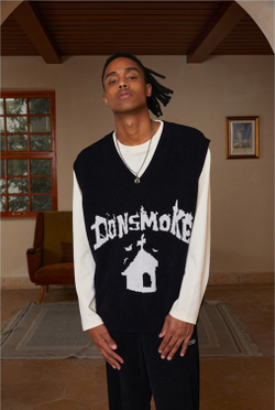 [FROM MOSCOW] Жилет DONSMOKE "Castle Logo" V-Neck Knitted Vest