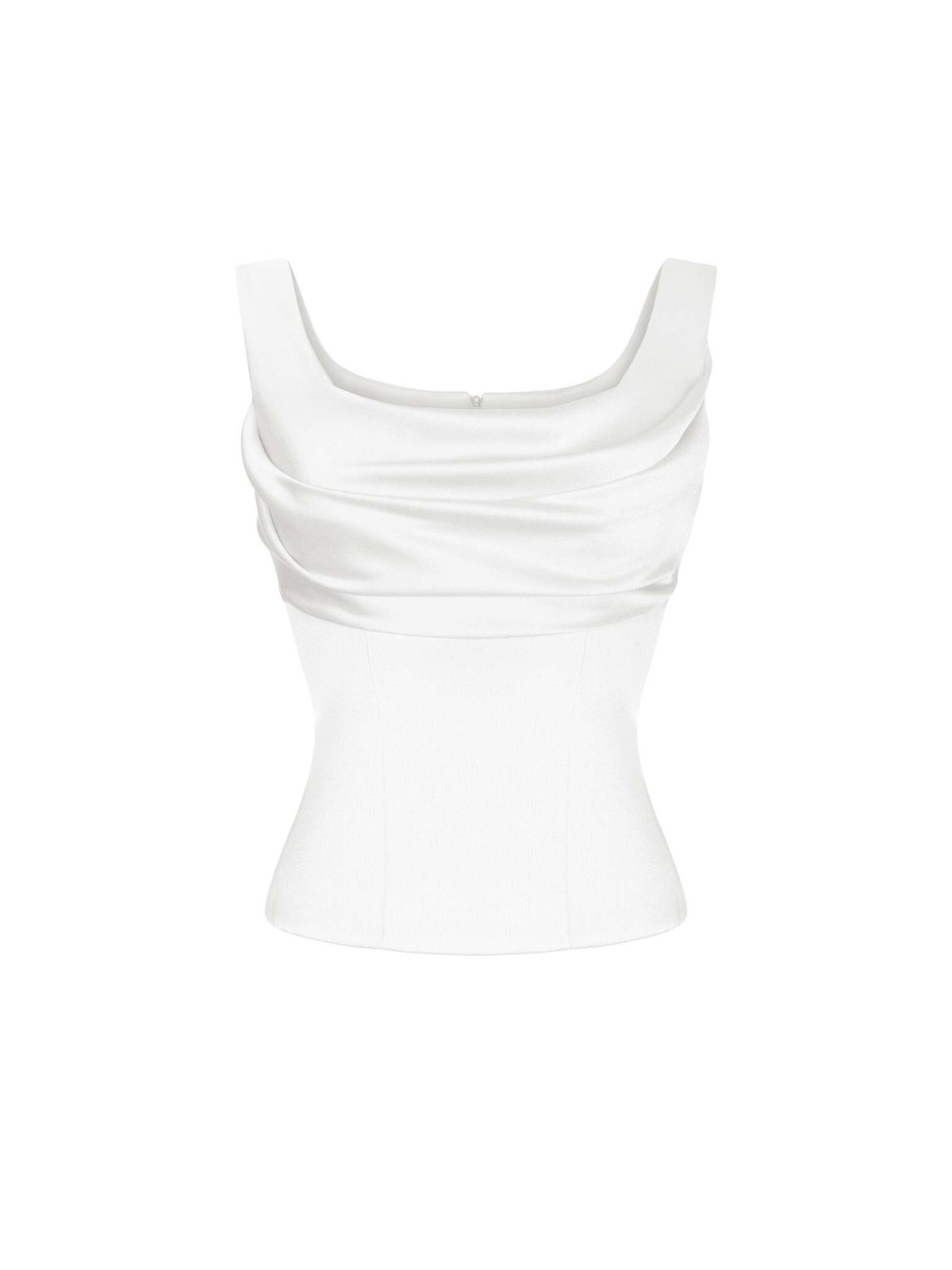 Блуза-топ драпированная из сатина