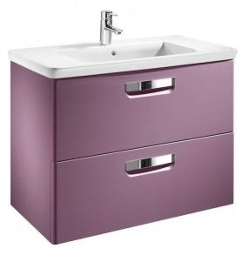 Тумба подвесная ROCA THE GAP 700 2 ящика, фиолет (ZRU9302741) с раковиной ROCA THE GAP UNIK (7327471000)