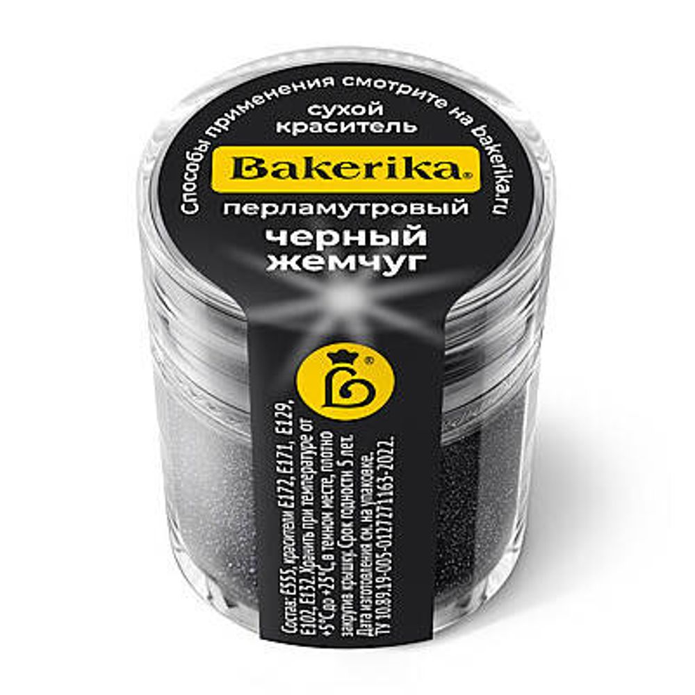Краситель сухой перламутровый Bakerika «Черный жемчуг» 4 гр