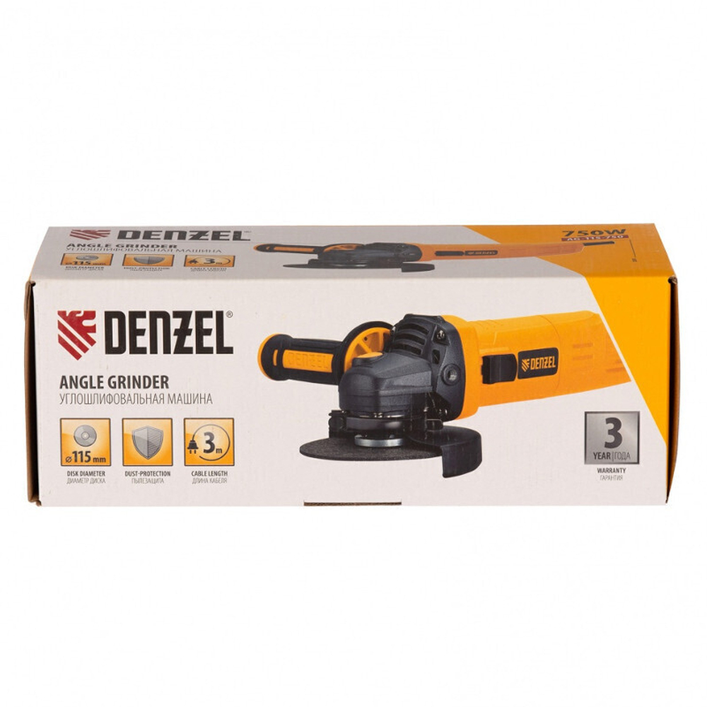 Углошлифовальная машина Denzel AG115-750 26901