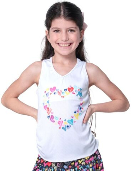Футболка для девочки Lucky in Love Thumbprint Hearts - multicolor