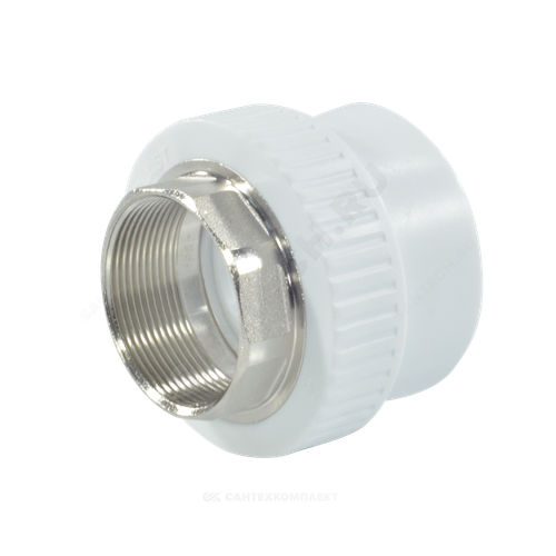 Муфта PP-R комбинированная под ключ белая Дн 63х2" ВР RTP (РосТурПласт) 10660