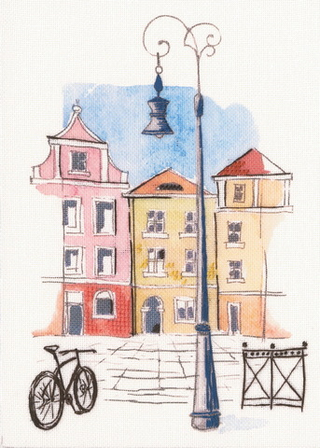 "Рисуем нитками.Город"-DT-M010 вышивка