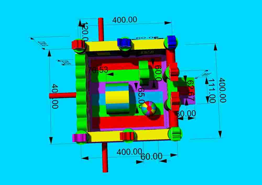 Детский надувной батут «Попугайчики» без горки, размер 4*4*2,6 м.