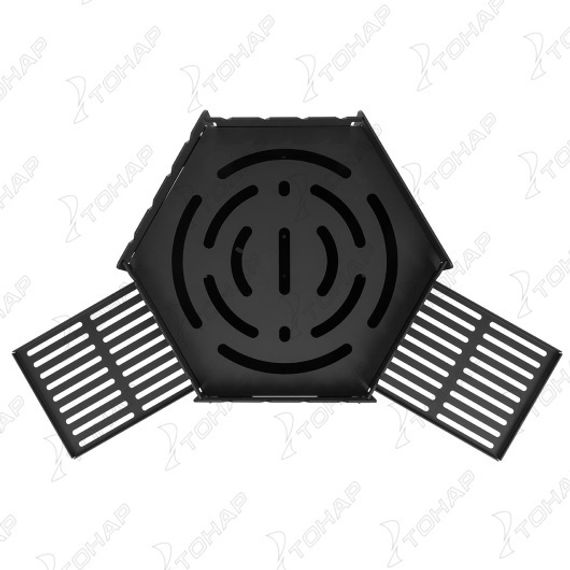 Печь под казан сборная ПКM-02С, дверца, столики, ст.3 мм, терм.покрытие, сумка (T-HS-PKM-02S) Helios