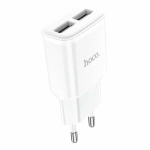 СЗУ USB Hoco C12 (12W, 2 порта) Белый