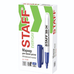 Маркер стираемый для белой доски STAFF EVERYDAY WBM-093, СИНИЙ 2,5 мм, тонкий корпус, 151094